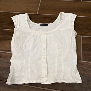 Brandy Melville White Cap Sleeve Bodysuit